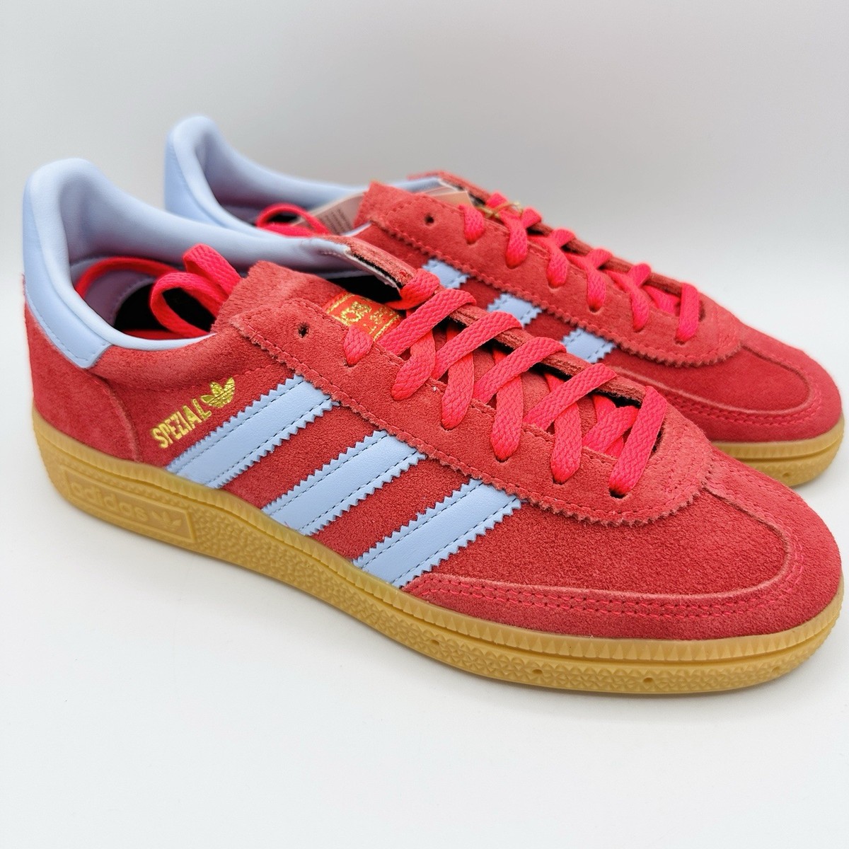 adidas Handball Spezial Lucid Red Glow Blue Gum Women's Sizes 5-11