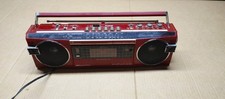 Vintage Radio Retro 1980's Sears Roebuck Co SR-3000 Series Red Boombox Cassette