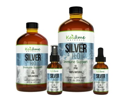 Kaiame Naturals Colloidal Silver, Ionic Silver Solution, 10 PPM, Large 16 oz ...