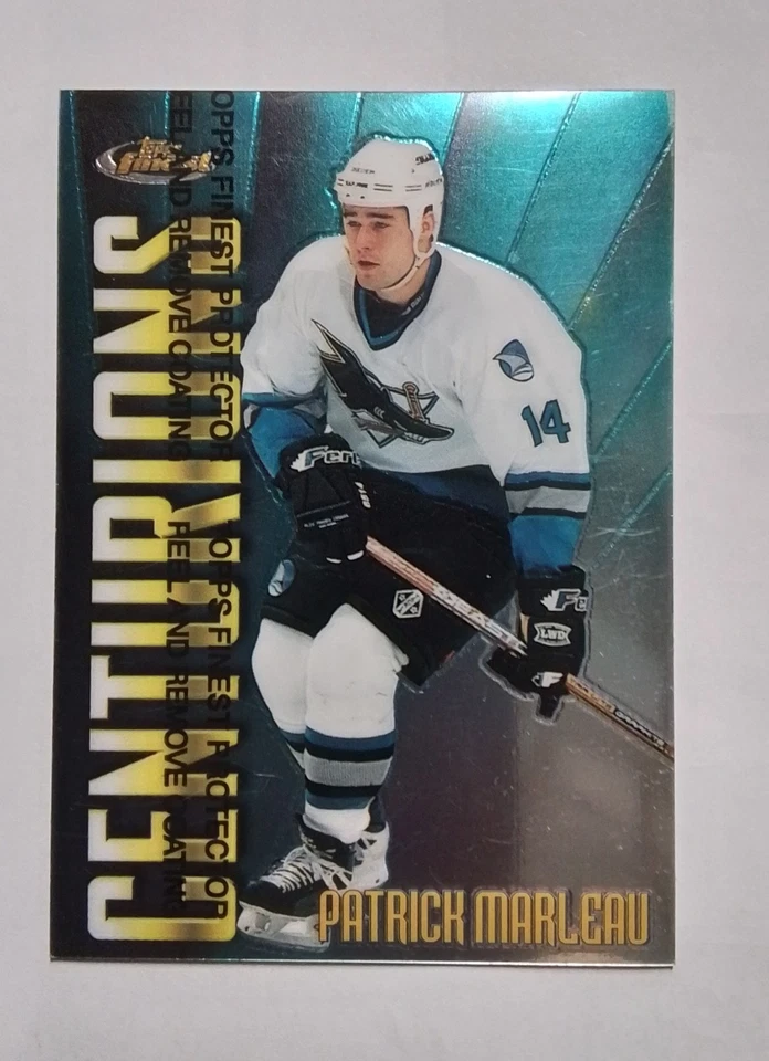 🔥   1998-1999 TOPPS FINEST - Patrick Marleau - CENTURIONS /500 - C12   🔥 - Image 2 of 3