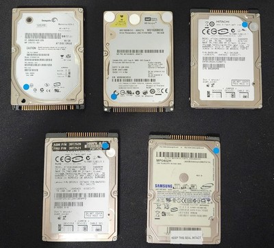 5x Assorted 2.5 IDE Hard Drives 40GB 60GB 80GB 160GB