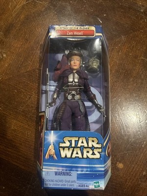 2002 Star Wars Attack Of the Clones Zam Wesell Actionfigur 12''