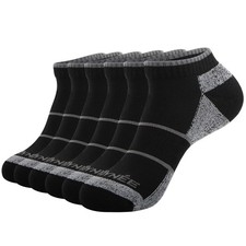 JOYN E Mens Low Cut Athletic Cushion Socks Comfort Running Ankle Socks with