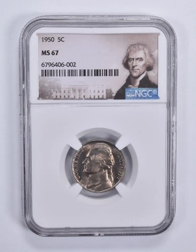 MS67 1950 Jefferson Nickel 5c NGC Special Label *9920