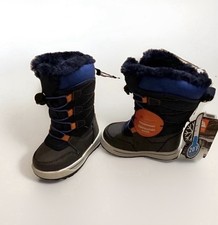 Ozark Trail Unisex Kids Snow Boots Size 6 Blue/Black Waterproof Faux Fur