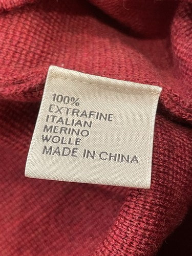 Peter Millar Red 100% Merino Wool Sweater Vest Size Mens Large Golf Fall Preppy - Picture 2 of 6