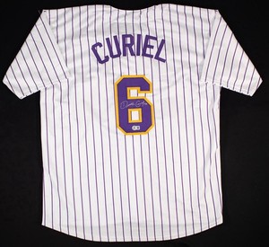 Derek Curiel Signed LSU Tigers 2025 National Champs Jersey (Beckett) #4 Prospect