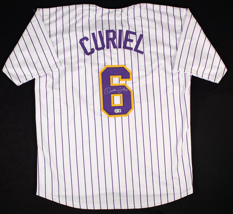Derek Curiel Signed LSU Tigers 2025 National Champs Jersey (Beckett) #4 Prospect