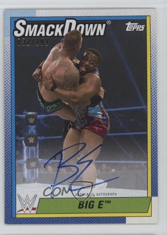 2021 Topps Heritage WWE /199 Big E #A-BE Auto 7xr
