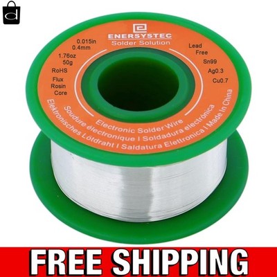 0.4Mm Solder Wire Extra Thin Gauge 0.015 Inch Diameter Rosin Flux Core Lead-Free