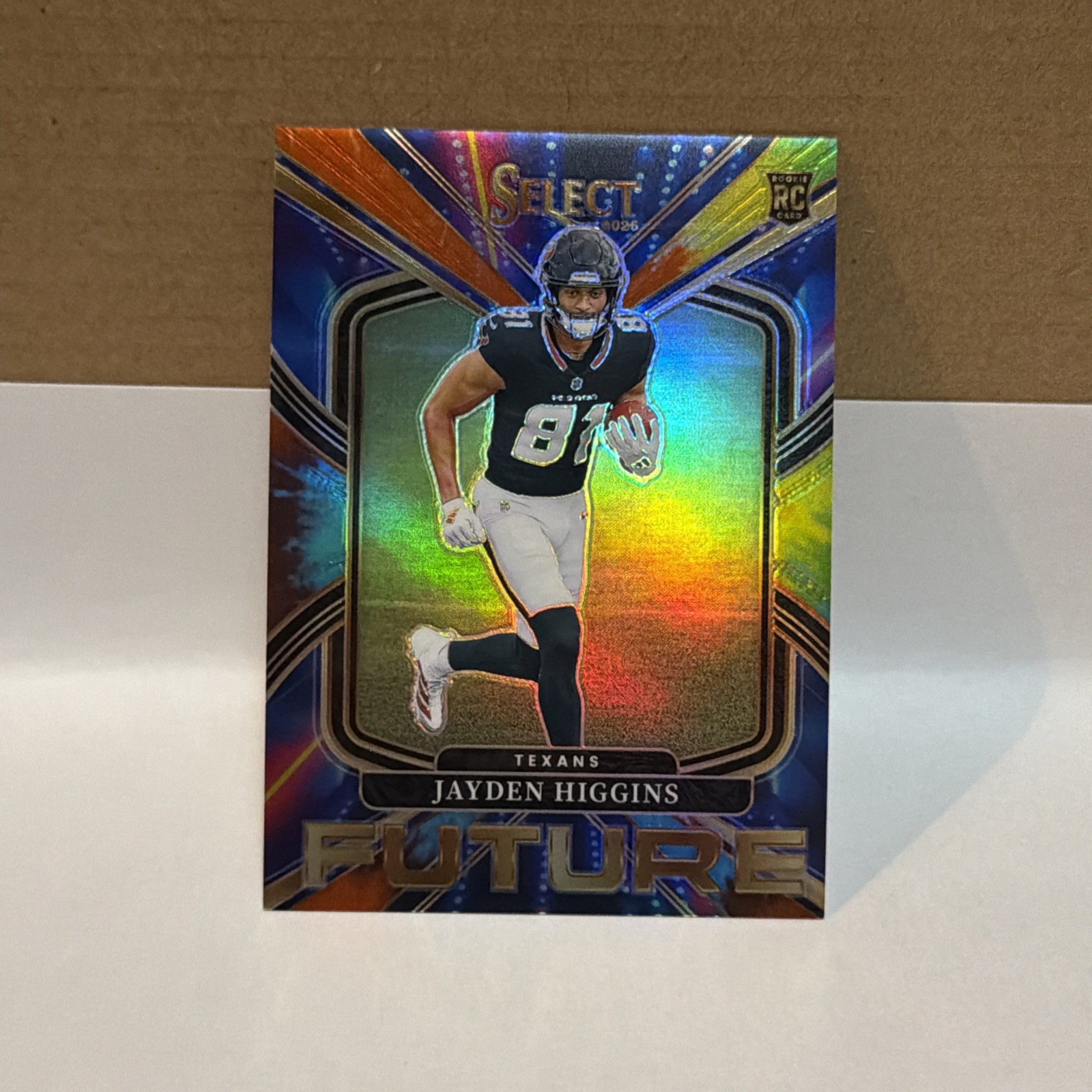 2025 Jayden Higgins Panini Select /25 Select Future Tie-Dye Prizm SSP #7 texans