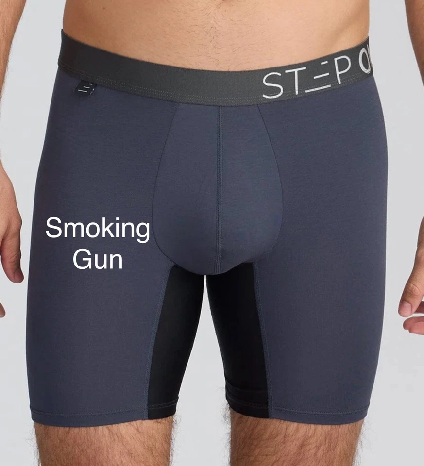 STEP ONE Boxer Briefs Size XL Longer Leg Colour Smoking Gun ‘Grey’