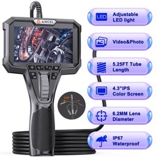 Articulating Borescope Industrial Endoscope Inspection 1080p Snake Camera 4.3"