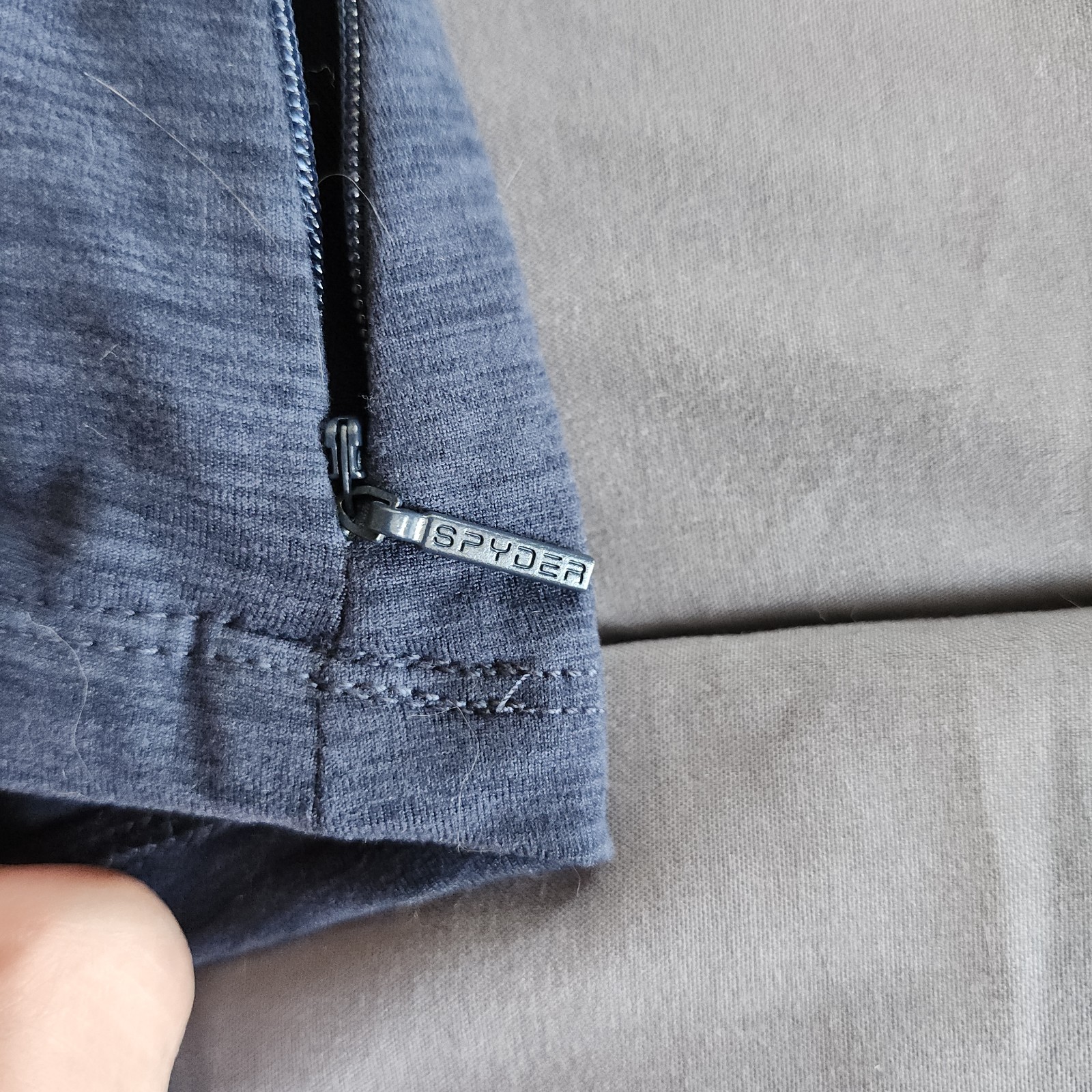 Spyder Active Fitted Performance Navy Heather Dry… - image 8