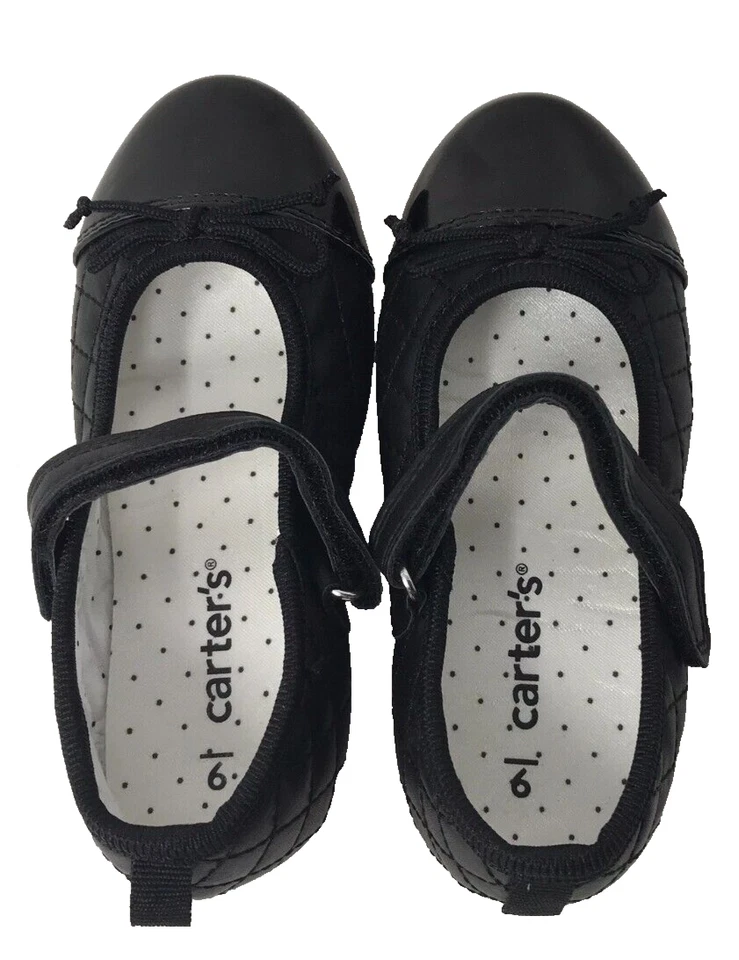 Vestido plano negro cómodo Adelina Mary Jane negro talla:5 166A de Carters para niña pequeña Foto 4 de 4