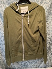 Aeropostale olive green zip up hoodie women size M