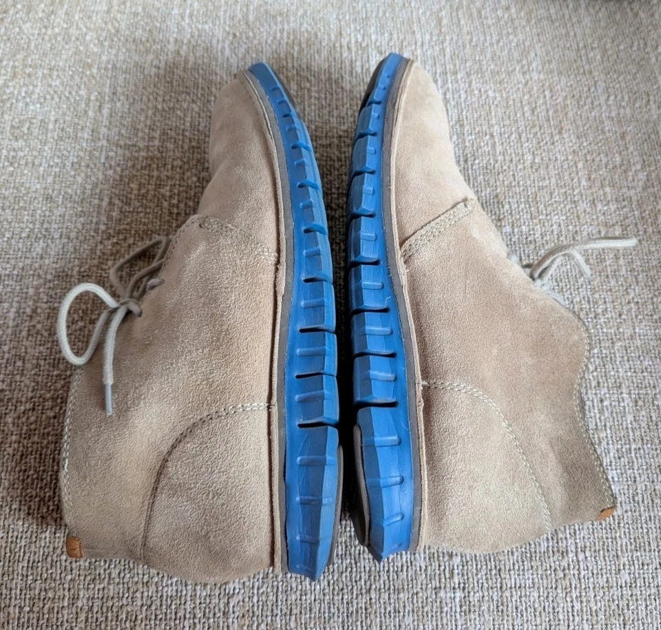 Мужские ботинки Cole Haan Zerogrand Stitchout Chukka серые замшевые размер 8 М синяя подошва - Изображение 4 из 4