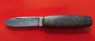 Véritable Issarinox Lame Cotte Rigaudias Couteau Navette de Poche Pliant Bois