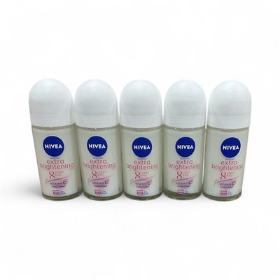 Nivea Extra Brightening 8 Super Food, Vitamin C Collagen Booster  Roll on 5 Pack