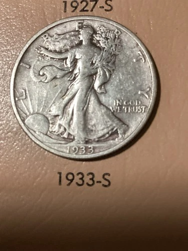 1933-S Walking Liberty Half VF+ Hard  Date! See My Walker Listings for Your Set!