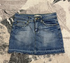 Onado Classic Jeans Denim Mini Skirt Womens Size S Blue Studded Stretch Y2K