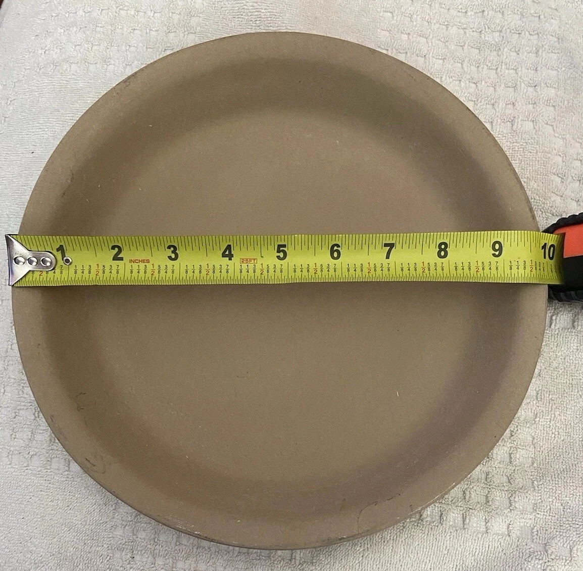 Pampered Chef Stoneware 9” inch Round Pie Plate Unglazed #1425