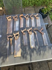 13x Tenon Dovetail Saw Bundle Vintage Tool Disston Sorby Jones Tyzack Brass