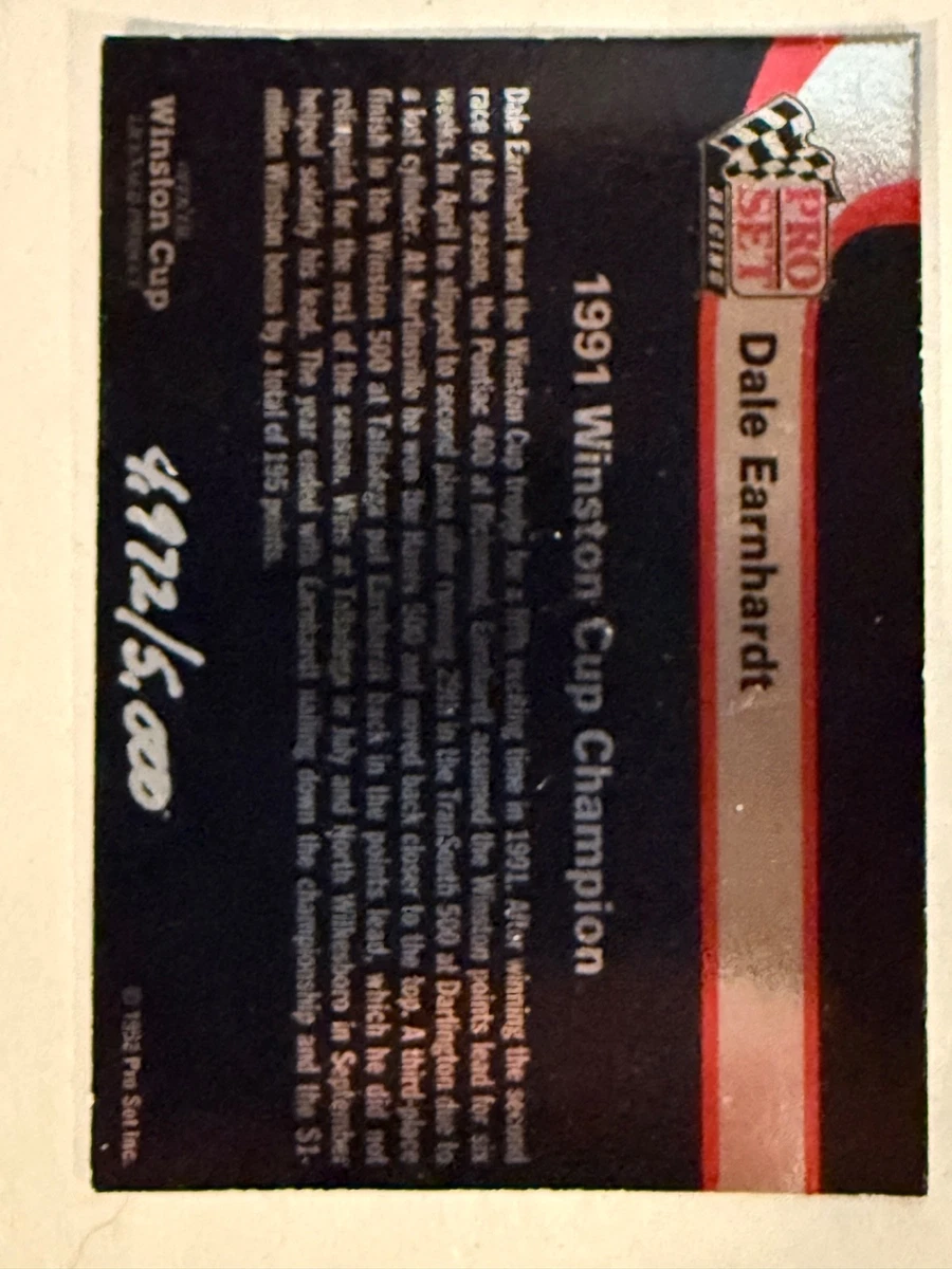 Pro Set Auto Racing NASCAR 1992 Season Sports Trading Cards
