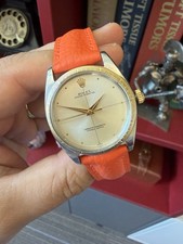✅ RARE Rolex "Zephyr" Dial w Soid gold bezel/crown! Classy, Unique, & Elegant👌✨