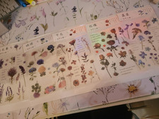 Transparent Flower Stickers Scrapbook Journaling Supplies DIY Card Making 160PCS