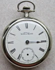 WALTHAM 18S PKT WATCH MDL 1883 7J 1893/94:  KEYSTONE CS; RUNS / MISSING 2 HANDS.
