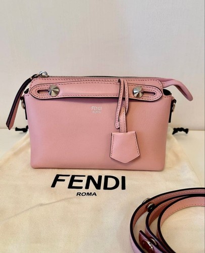 Fendi Mini Shoulder Bag Pink Leather Used From Japan