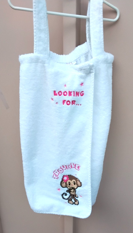 Pampered Princess Terrycloth Pool/Beach/Bath Wrap White Size Girls L 10-12