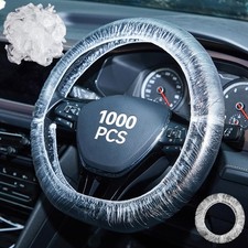 1000 Pcs Universal Disposable Steering Wheel Cover Plastic Clear Steering Whe...
