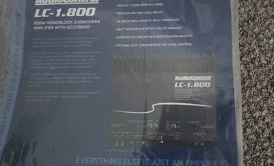 AudioControl LC-1.800 Monoblock Mono Subwoofer Amplifier 800W RMS AccuBass
