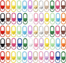 60PCS Multicolor Lobster Claw Clasps, Swivel Keychain Clip Accessories, Bulk Cra