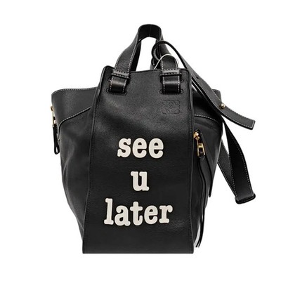 LOEWE Hammock Shoulder bags Leather Black Free Shipping | Duties Paid
