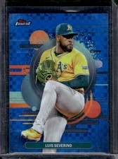 2025 Finest #136 Luis Severino Blue Checkerboard Refractors #/75