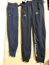 Under Armour Boys M Black Fleece Jogger Pants Lot 3 Sets