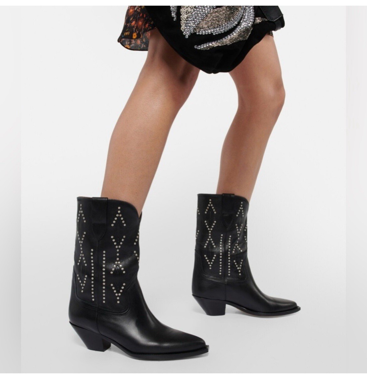 Isabel Marant Dahope Embellished Studded Boots 37 New In Box image 2