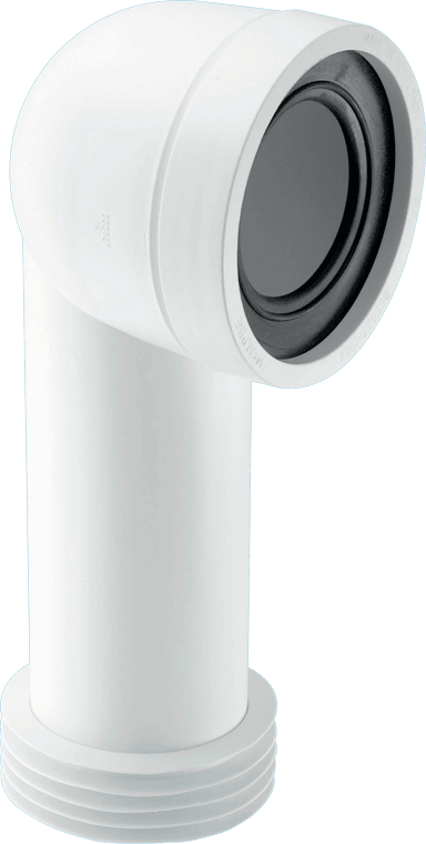 McAlpine WC-CON8 90° Bend Adjustable Length Rigid WC Connector, White - Image 2