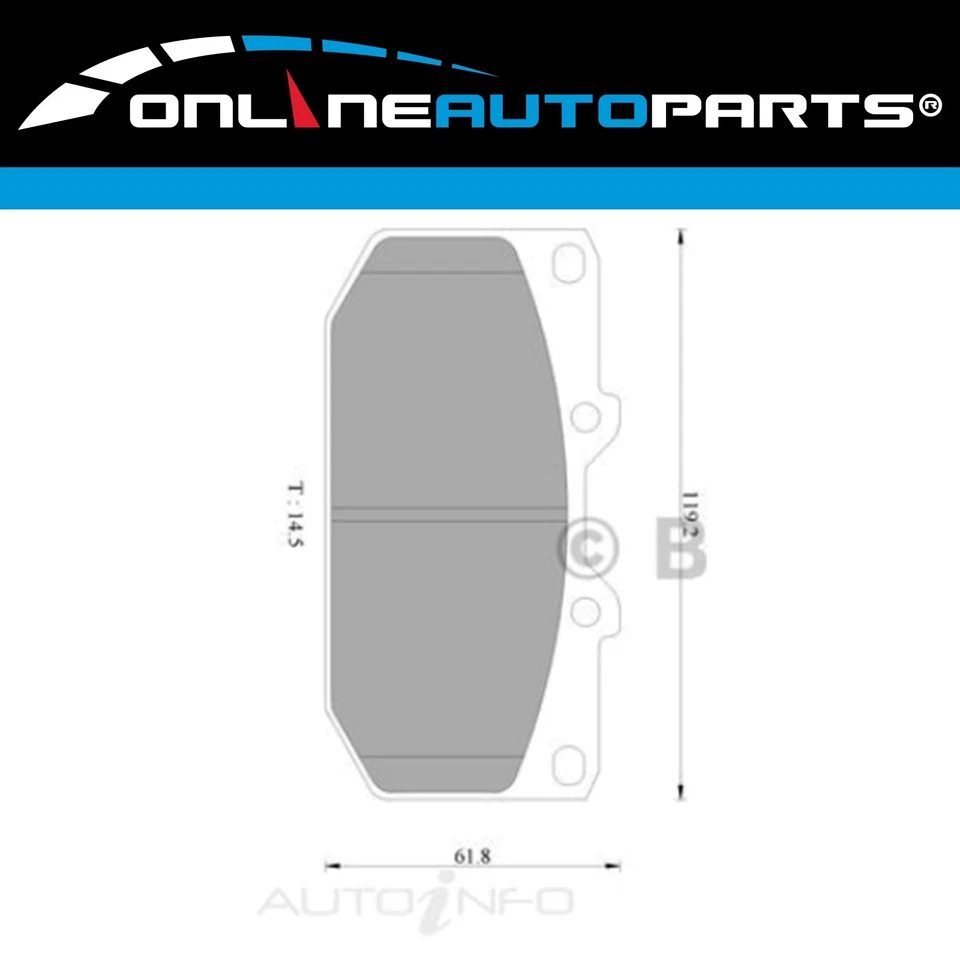 Bosch Front Disc Brake Pads for Subaru Impreza GC GD GF GG GH 2.0L 2.5L AWD - image 2 of 4