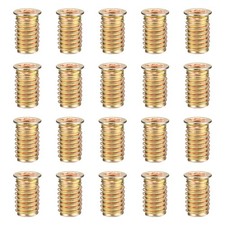 20pz Inserti filettati testa svasata acciaio al carbonio trasmissione esagonale 2/5"-10 x 25mm