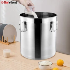 48L Stainless Steel Airtight Container Rice Cereal Grain Container Storage Box
