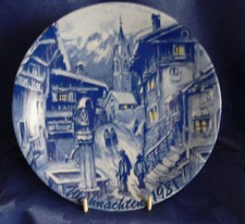 Weihnachtsteller 1981 - Kirchgang in Oberbayern