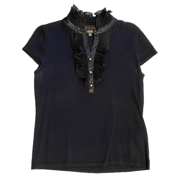 Camisas casuais de Nylon Adrienne Vittadini para mulheres