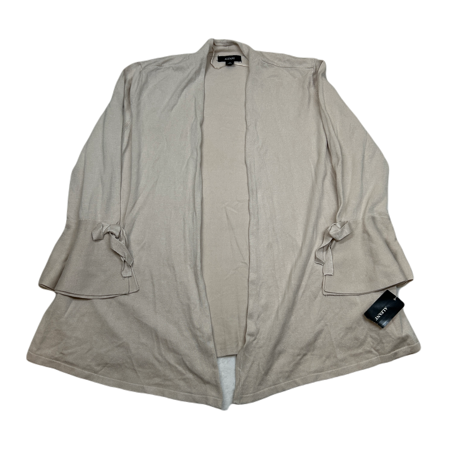 Cárdigan Alfani manga corbata para mujer XS beige pulido-image