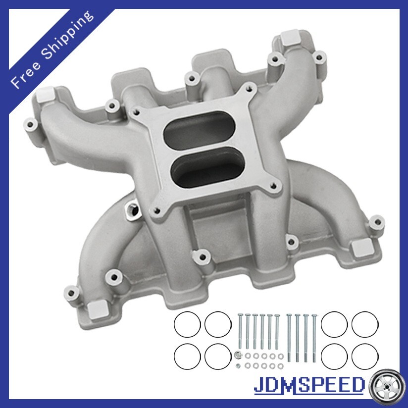 High-Performance Dual Plane Intake Manifold for GM LS1 LS2 LS6 5.7L 6.0L 300-130 Satin Finish