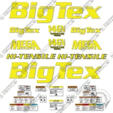 Fits Big Tex 14GN Decal Kit Dual Trailer Decals - 7 YEAR OUTDOOR 3M VINYL!