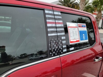 American Flag Pillar Posts Rustic Style for Ford F150 F-150 CREW 2021-2022